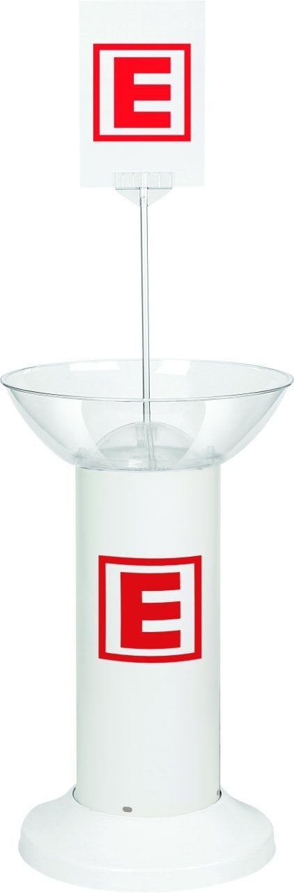 Eczane Logolu Plastik Ayaklı Tek Çanaklı/Şeffaf