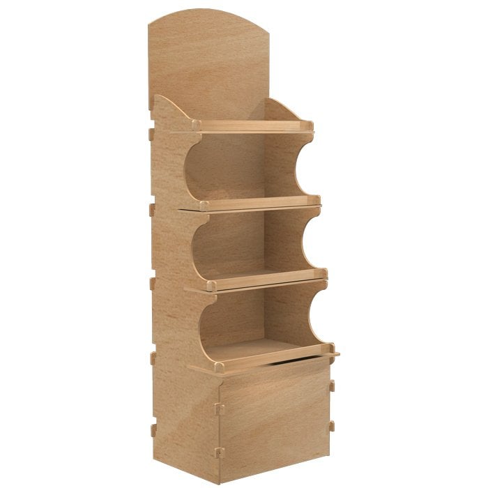 Ahşap 4 Raflı Stand