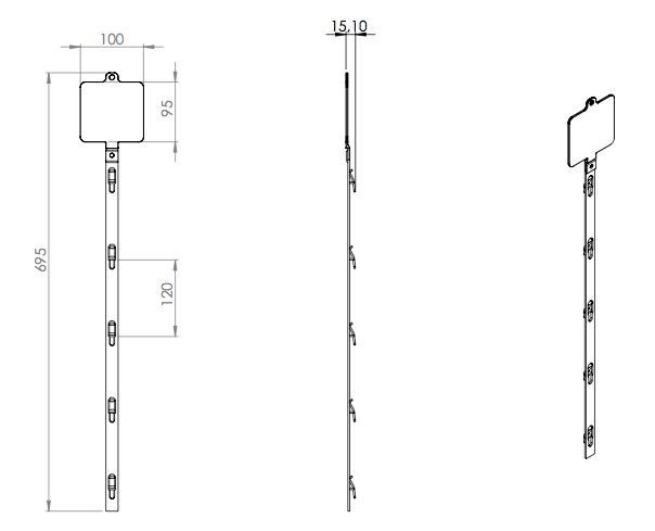 5'li Plastik Mandallı Asılan Stand