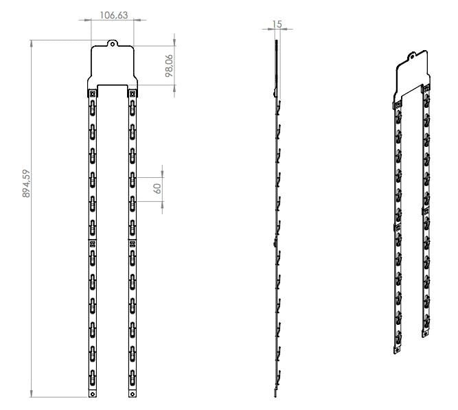 Çift Sıralı, Plastik Asılan Stand