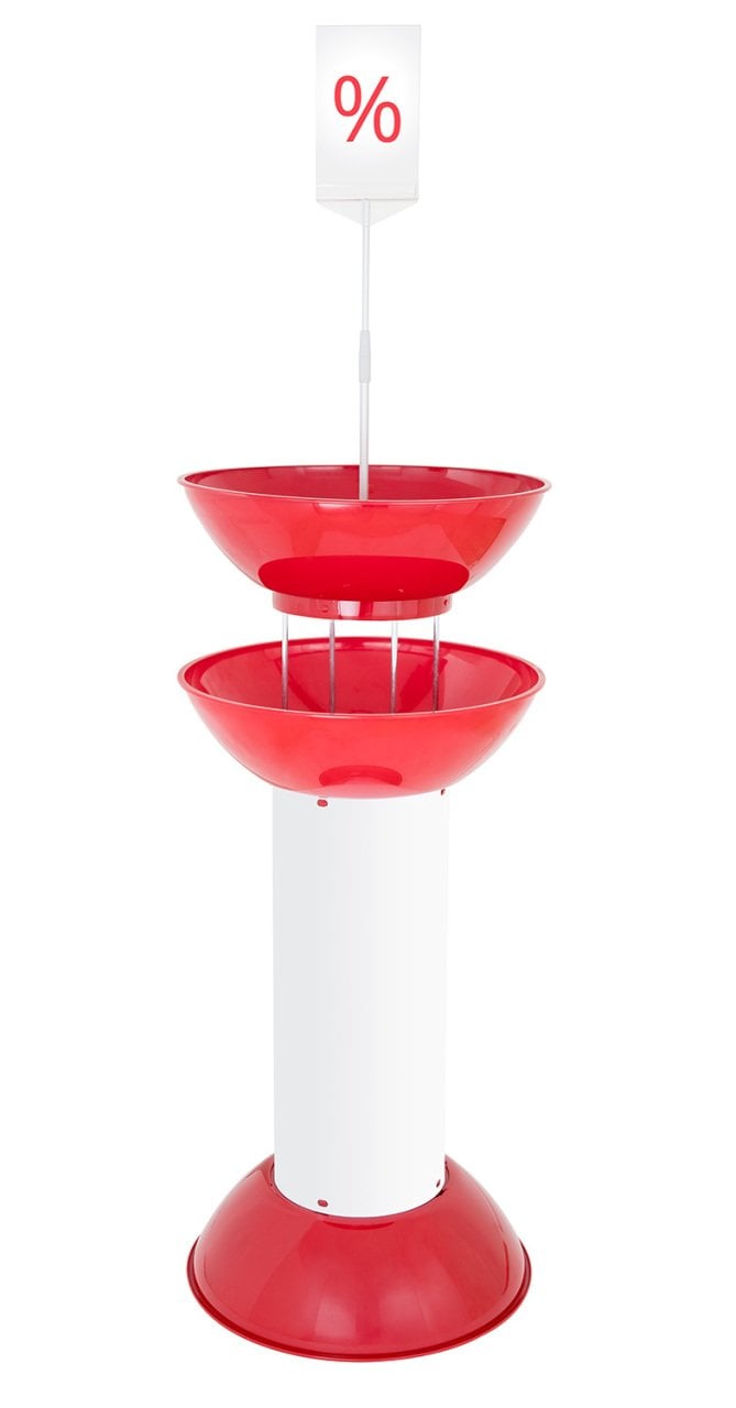 Plastik Ayaklı Çift Çanaklı/Renkli Baskısız