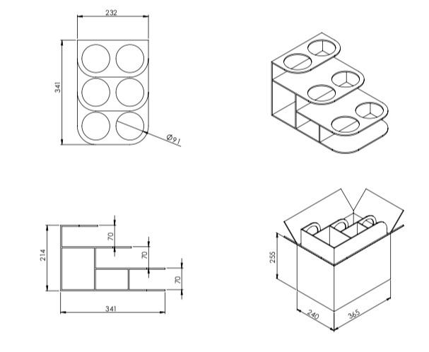 Şurup / Sos Standı Üç Katlı - Çift Gözlü