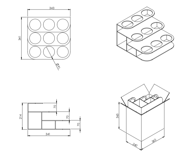 Şurup / Sos Standı Üç Katlı - Üç Gözlü