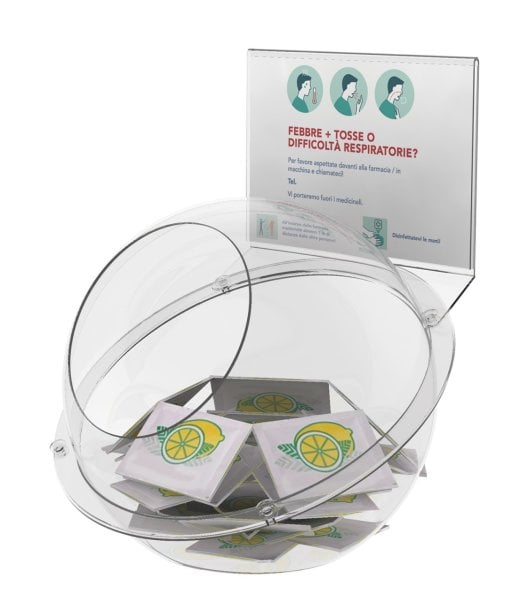 20 cm Masaüstü / Tezgah Önü Küre Pleksi Stand