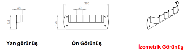 Silindir Cepli Asılan (Asalak) Stand / Vantuzlu