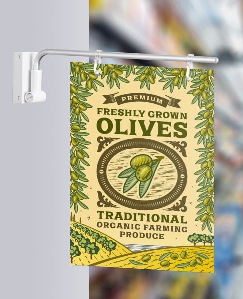 Mıknatıslı L Kol – Afiş Taşıyıcısı -  Trigger L