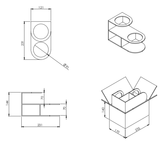 Şurup / Sos Standı Çift Katlı - Tek Gözlü