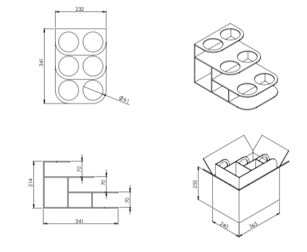Şurup / Sos Standı Üç Katlı - Çift Gözlü