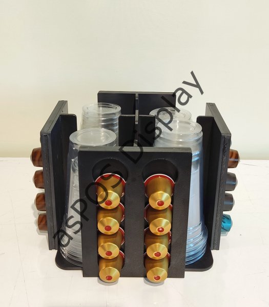 Kapsül Kahve Tutucu ve Kağıt/Karton Bardak Standı (32 Kapsül)