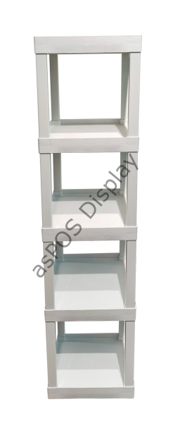 Plastik 5 Raflı Stand (Beyaz)