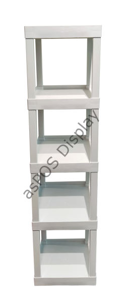 Plastik 5 Raflı Stand (Beyaz)