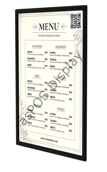 Menü Fiyat Listesi / Menü Fiyat Panosu (a4)