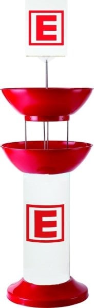 Eczane Logolu Plastik Ayaklı Çift Çanaklı/Renkli