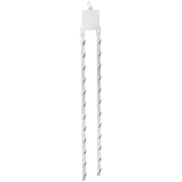 Asalak Askılı Set Çift Sıralı, Mandallı Asılan Stand Beyaz (10'lu Paket)